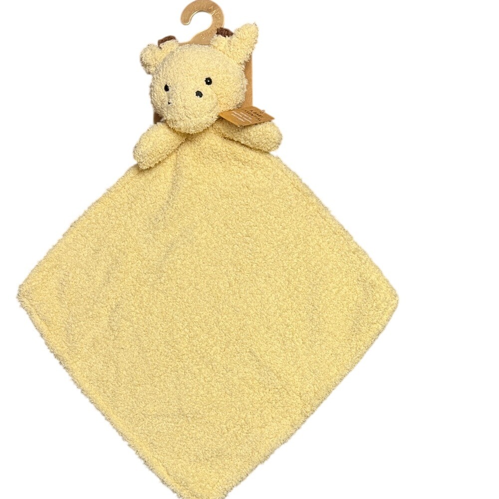 Yellow Teddy Bear Security Blanket